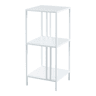 Estante de chão Kumlingede 3 nÃveis em aço de design industrial 80 x 35 x 35 cm - Branco en.casa