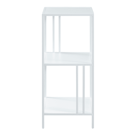 Estante de chão Kumlingede 3 níveis em aço de design industrial 80 x 35 x 35 cm - Branco en.casa