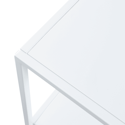 Estante de chão Kumlingede 3 níveis em aço de design industrial 80 x 35 x 35 cm - Branco en.casa