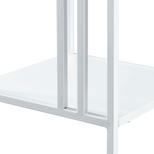 Estante de chão Kumlingede 3 níveis em aço de design industrial 80 x 35 x 35 cm - Branco en.casa