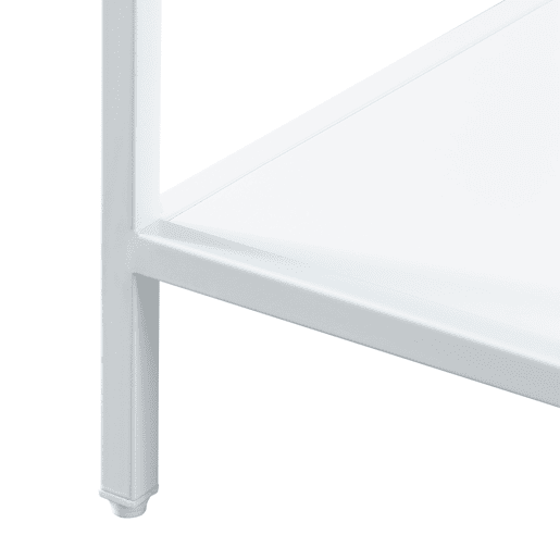 Estante de chão Kumlingede 3 níveis em aço de design industrial 80 x 35 x 35 cm - Branco en.casa