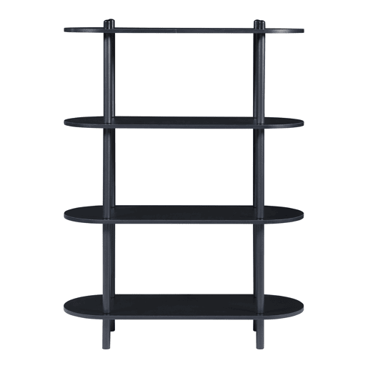 Estante Øvre com 4 prateleiras metálicas 108x80x30cm - Preto en.casa