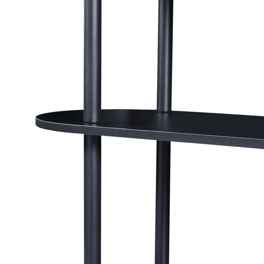 Estante Øvre com 4 prateleiras metálicas 108x80x30cm - Preto en.casa