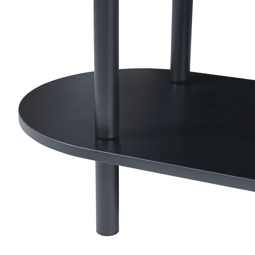 Estante Øvre com 4 prateleiras metálicas 108x80x30cm - Preto en.casa
