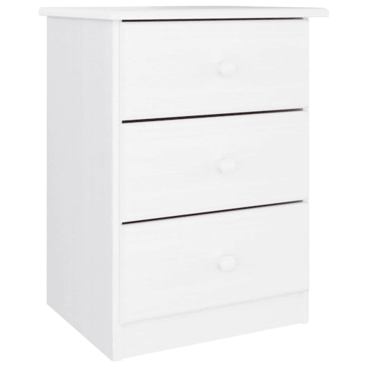 vidaXL Mesa de cabeceira ALTA 41x35x55,5 cm pinho maciço branco vidaXL Mesa de cabeceira ALTA 41x35x55,5 cm pinho maciço branco