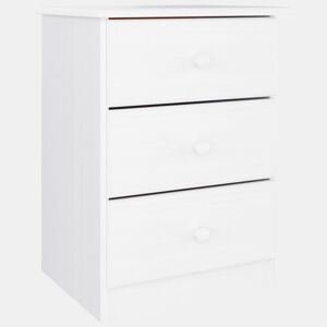 vidaXL Mesa de cabeceira ALTA 41x35x55,5 cm pinho maciço branco