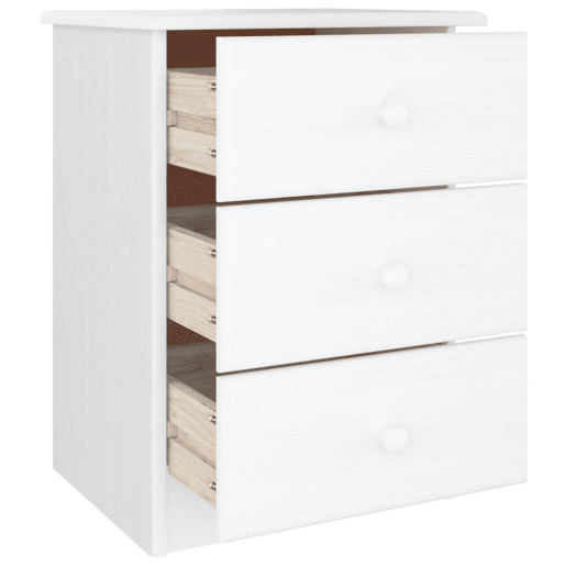 vidaXL Mesa de cabeceira ALTA 41x35x55,5 cm pinho maciço branco vidaXL Mesa de cabeceira ALTA 41x35x55,5 cm pinho maciço branco