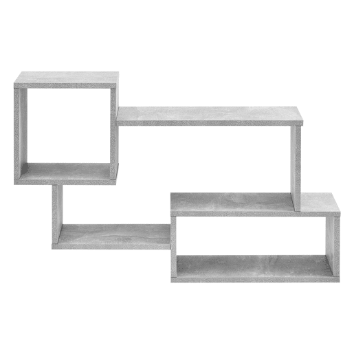 Estante de parede Kvinesdal com 3 compartimentos até 13 kg - aglomerado de madeira 87 x 18 x 54 cm efeito betão en.casa