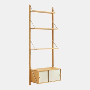 Estante de parede Tingvoll com 3 prateleiras 176x65x34cm - Bambu en.casa