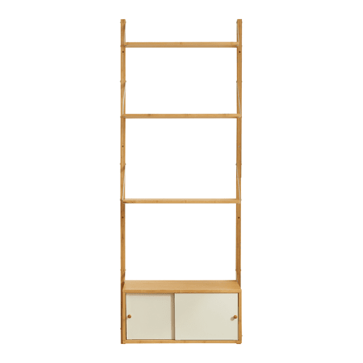 Estante de parede Tingvoll com 3 prateleiras 176x65x34cm - Bambu en.casa