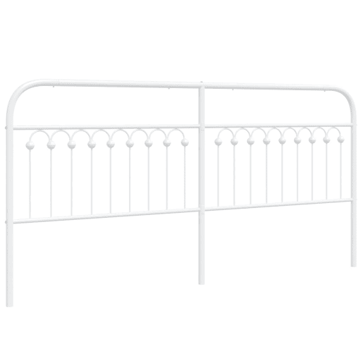 vidaXL Cabeceira de cama 200 cm metal branco