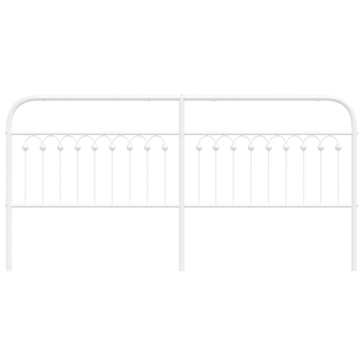 vidaXL Cabeceira de cama 200 cm metal branco