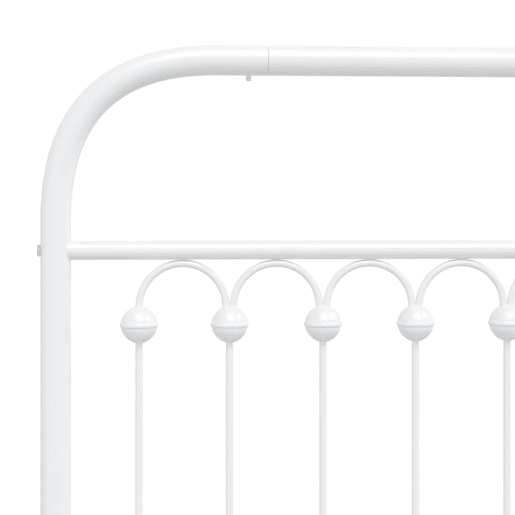 vidaXL Cabeceira de cama 200 cm metal branco
