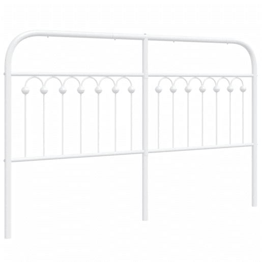 vidaXL Cabeceira de cama 150 cm metal branco vidaXL Cabeceira de cama 150 cm metal branco