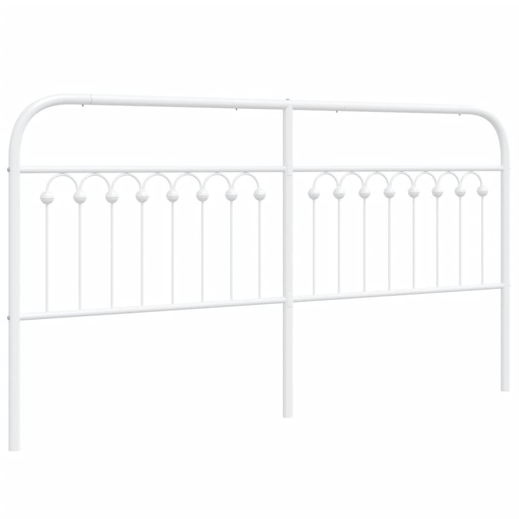 Vidaxl cabecero de metal blanco 180 cm