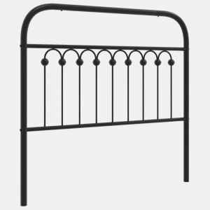 vidaXL Cabeceira de cama 100 cm metal preto