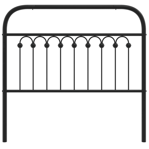 vidaXL Cabeceira de cama 100 cm metal preto vidaXL Cabeceira de cama 100 cm metal preto