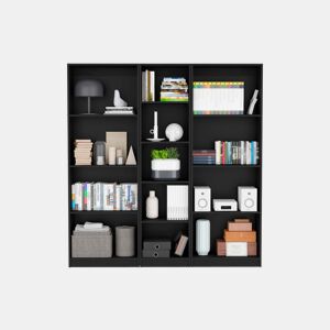 Fenix Premium Collection: Três Bibliotecas de Estilo Sofisticado, Estantes Resistentes e Grande Espaço de Organização