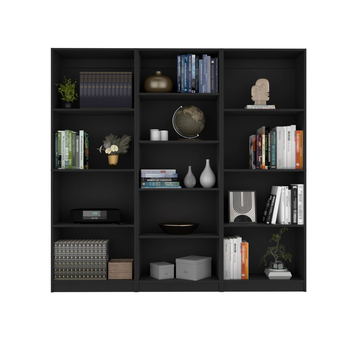 Set de estanteria de oficina home de 3 piezas en melamina