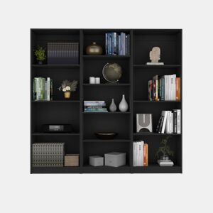 Elara Concept: Set de Três Bibliotecas Modernas, Grande Funcionalidade e Estilo Elegante para Organizar Livros e Decoração