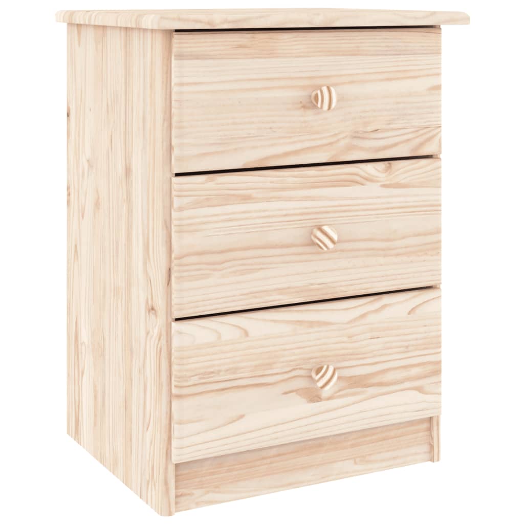 Vidaxl mesita de noche alta madera maciza de pino 41x35x55,5 cm
