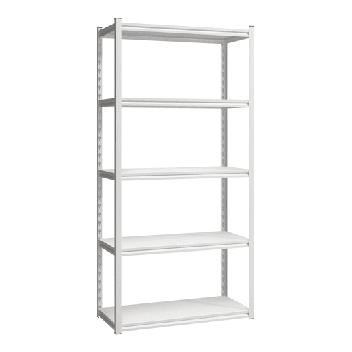 Estantes Austrheim em aço resistente 183x90x40 cm - Branco en.casa