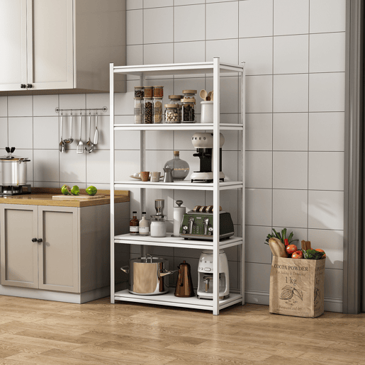Estantes Austrheim em aço resistente 183x90x40 cm - Branco en.casa