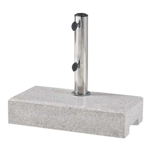 Suporte para guarda-sol Bomba granito retangular 45x22,5x9,5cm - Cinzento casa.pro