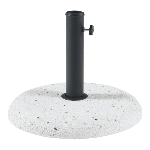 Suporte para guarda-sol Bitritto Circular Ø45 x 6 cm Betão - Aspeto Cascalho Branco casa.pro