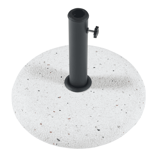 Suporte para guarda-sol Bitritto Circular Ø45 x 6 cm Betão - Aspeto Cascalho Branco casa.pro