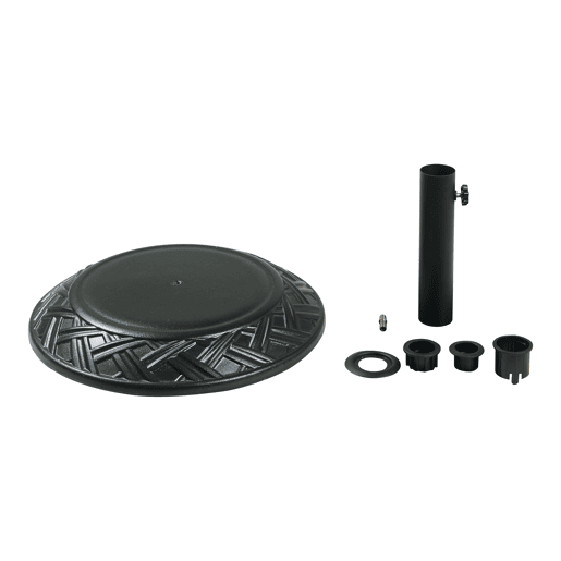 Suporte para guarda-chuva Bisegna redondo em betão Ø50x7cm - Preto casa.pro