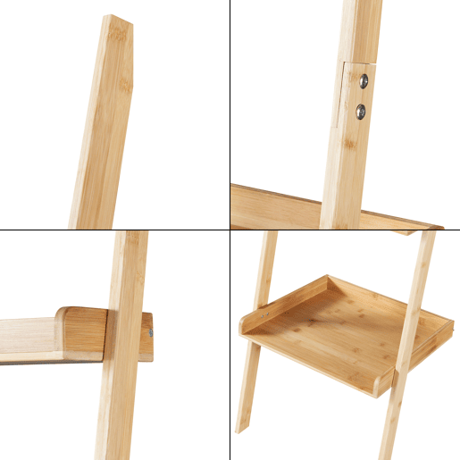 Estante em escada Göinge de 4 níveis bambu 176 x 44 x 37 cm - Natural en.casa