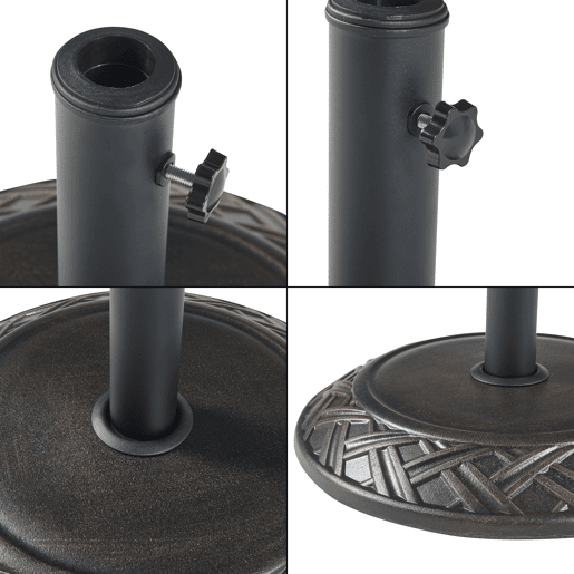 Suporte para guarda-chuva Bisegna redondo em betão Ø50x7cm - Bronze casa.pro