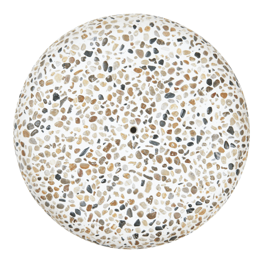 Suporte para guarda-sol Bitritto Circular Ø45 x 6 cm Betão - Aspeto gravilha casa.pro