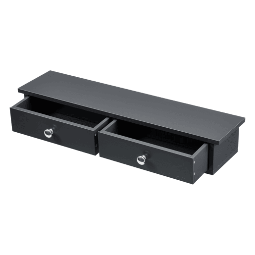 Prateleira de parede Geeste com 2 gavetas 60x15x10cm Cinzento escuro en.casa