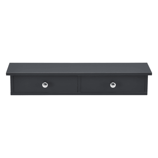 Prateleira de parede Geeste com 2 gavetas 60x15x10cm Cinzento escuro en.casa