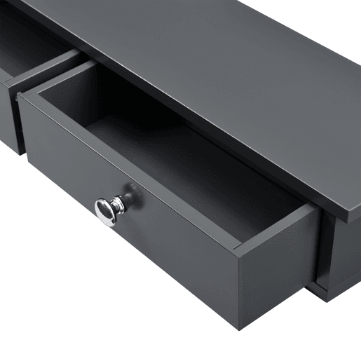 Prateleira de parede Geeste com 2 gavetas 60x15x10cm Cinzento escuro en.casa