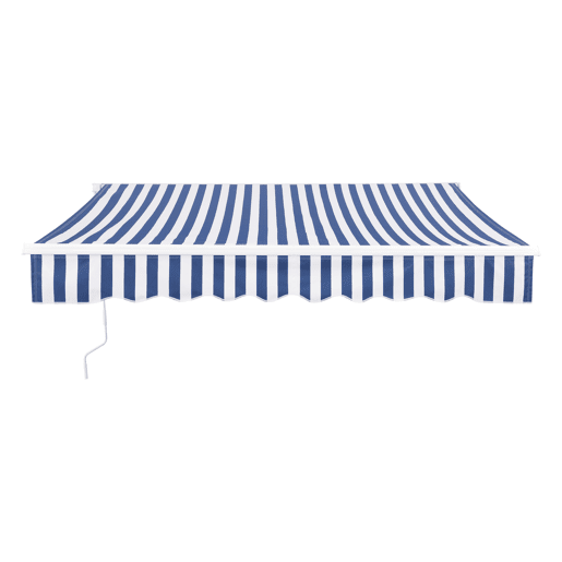 Toldo Articulado Bitonto Retráctil Manual 300 x 250 cm Azul e Branco en.casa