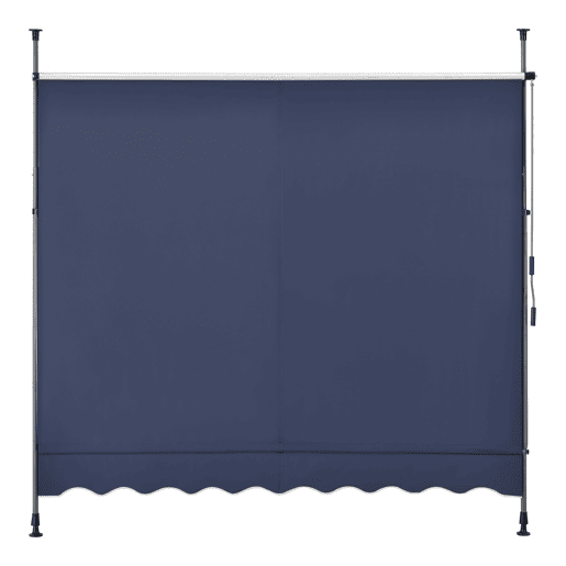 Toldo articulado com varas telescópicas 250 x 120 x 220-309 cm Azul escuro pro.tec