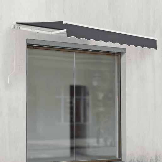 Toldo Articulado Bitonto Retráctil Manual 300 x 250 cm Cinzento Escuro en.casa