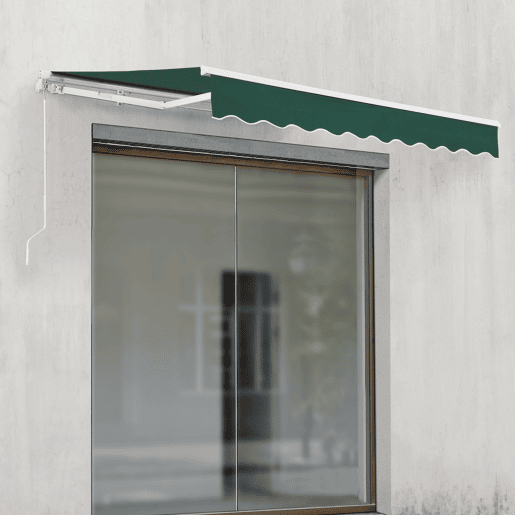 Toldo Articulado Bitonto Retráctil Manual 300 x 250 Verde Escuro en.casa