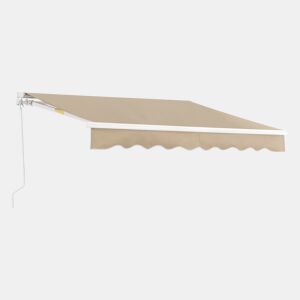 Toldo Articulado Bitonto Retráctil Manual 350 x 250 cm Bege en.casa