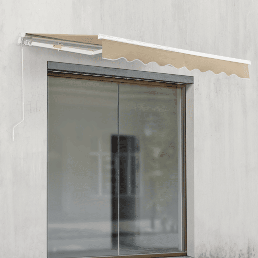 Toldo Articulado Bitonto Retráctil Manual 350 x 250 cm Bege en.casa