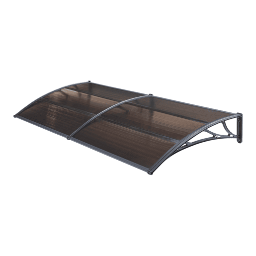 Toldo exterior Mellerud para portas com proteção policarbonato proteção plástica 200 x 100 cm - Preto e Castanho en.casa Toldo exterior Mellerud para portas com proteção policarbonato proteção plástica 200 x 100 cm - Preto e Castanho en.casa