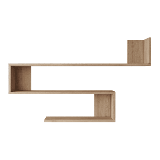 Estante de parede Kitee 3 prateleiras Aglomerado 120 x 15 x 72 cm - Efeito carvalho en.casa