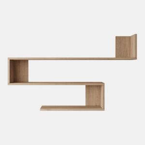 Estante de parede Kitee 3 prateleiras Aglomerado 120 x 15 x 72 cm - Efeito carvalho en.casa
