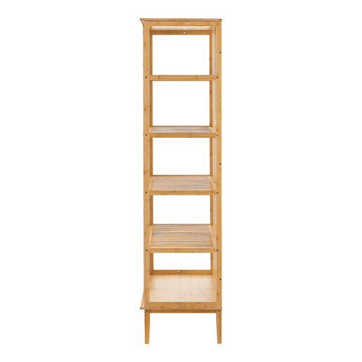 Estante de pé Trundholmem bambu de 5 níveis 185 x 80 x 45 cm - Cor natural en.casa