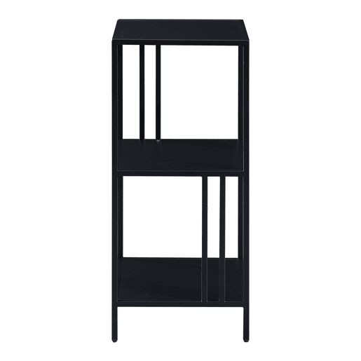 Estante de chão Kumlingede 3 níveis em aço de design industrial 80 x 35 x 35 cm - Preto en.casa