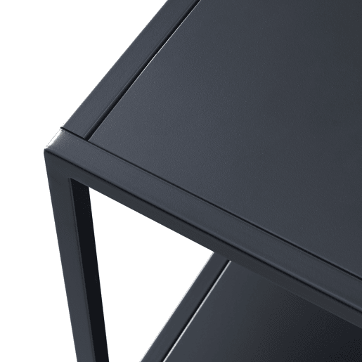 Estante de chão Kumlingede 3 níveis em aço de design industrial 80 x 35 x 35 cm - Preto en.casa