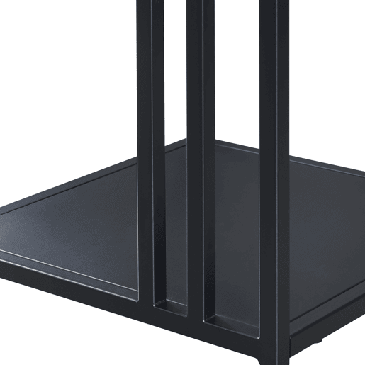 Estante de chão Kumlingede 3 níveis em aço de design industrial 80 x 35 x 35 cm - Preto en.casa